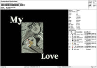 My Love Photo Embroidery File 6 sizes