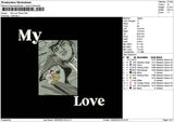 My Love Photo Embroidery File 6 sizes