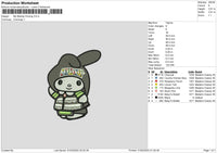 Meloblack Embroidery File 6 sizes