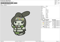 Meloblack Embroidery File 6 sizes