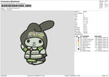 Meloblack Embroidery File 6 sizes