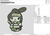 Meloblack Embroidery File 6 sizes