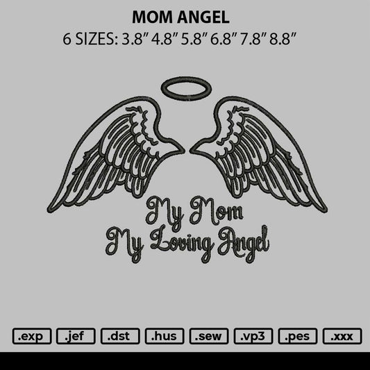 Mom Angel Embroidery File 6 sizes