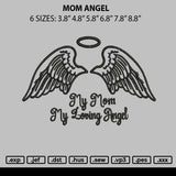 Mom Angel Embroidery File 6 sizes