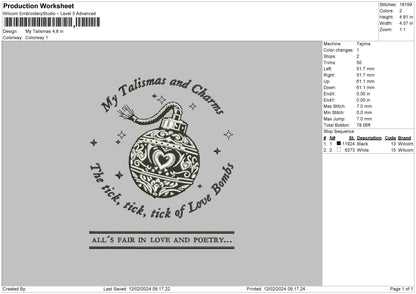 Talismas Circle Embroidery File 6 sizes