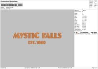 Mystictext Embroidery File 6 sizes