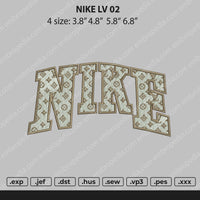 Nike Lv1 02 Embroidery File 4 size