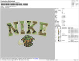 Nike Camo Baby Yoda Embroidery File 4 size