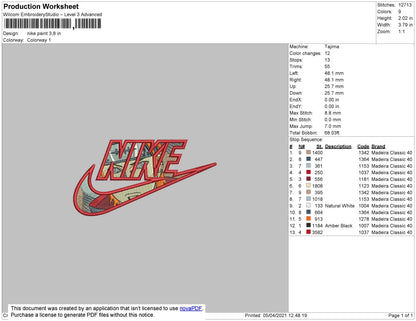 Nikr Pain Embroidery File 4 size