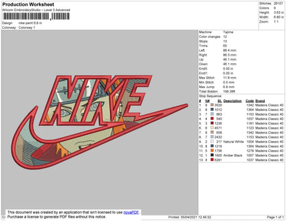 Nikr Pain Embroidery File 4 size