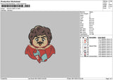 Man Cartoon 02 Embroidery File 6 sizes