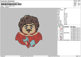 Man Cartoon 02 Embroidery File 6 sizes