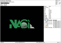Nacitext Embroidery File 6 sizes