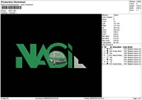 Nacitext Embroidery File 6 sizes