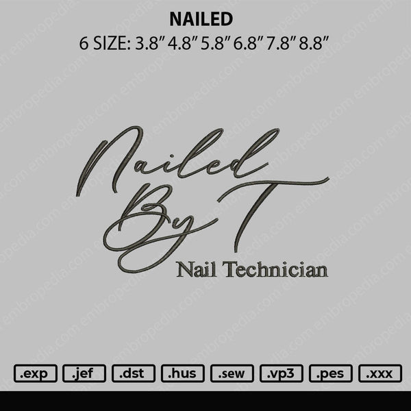 Nailed Embroiery File 6 sizes