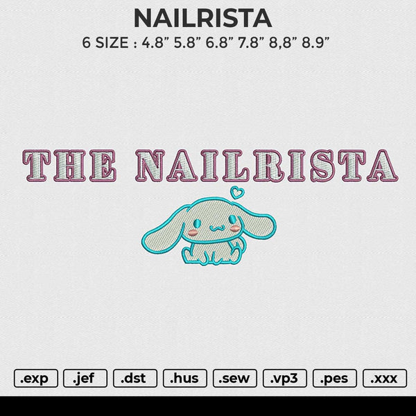 NAILRISTA Embroidery File 6 size