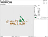 Nail Salon Embroidery File 5 sizes