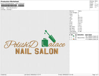 Nail Salon Embroidery File 5 sizes