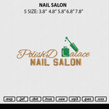 Nail Salon Embroidery File 5 sizes
