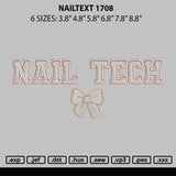 Nailtext 1708 Embroidery File 6 sizes