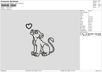 Nala Line Embroidery File 6 sizes
