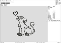Nala Line Embroidery File 6 sizes