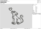 Nala Line Embroidery File 6 sizes
