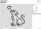 Nala Line Embroidery File 6 sizes