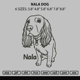 Nala Dog Embroidery File 6 sizes