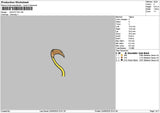 Tail 01 Embroidery File 6 sizes