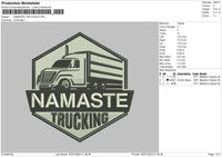 Trucking Embroidery File 6 sizes