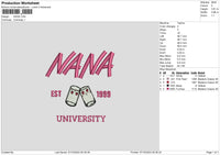 Nanatext Embroidery File 6 sizes