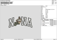 Nana Photo Embroidery File 6 sizes