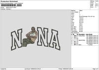Nana Photo Embroidery File 6 sizes