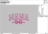 Nanatext Bow Embroidery File 6 sizes