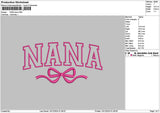 Nanatext Bow Embroidery File 6 sizes