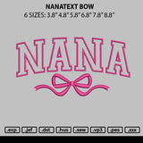 Nanatext Bow Embroidery File 6 sizes