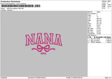 Nanatext bow App Embroidery File 6 sizes