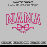 Nanatext bow App Embroidery File 6 sizes