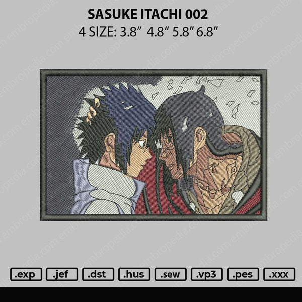 Sasuke Itachi 002 Embroidery File 4 size
