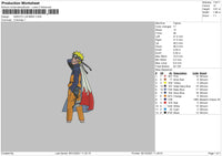 Naruto Uzumaki Embroidery File 4 size