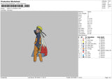 Naruto Uzumaki Embroidery File 4 size