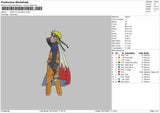 Naruto Uzumaki Embroidery File 4 size