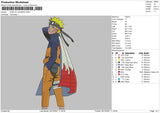 Naruto Uzumaki Embroidery File 4 size