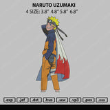 Naruto Uzumaki Embroidery File 4 size