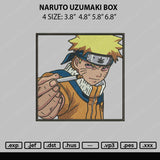 Naruto Uzumaki Box Embroidery File 4 size