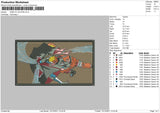 Naruto VS Pain Embroidery File 4 size