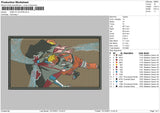 Naruto VS Pain Embroidery File 4 size