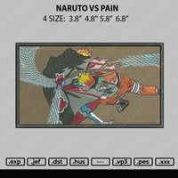 Naruto VS Pain Embroidery File 4 size