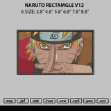 Naruto Rectangle V12 Embroidery File 6 sizes